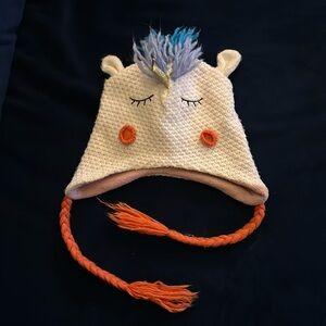 Unicorn winter hat with ear flaps - kid